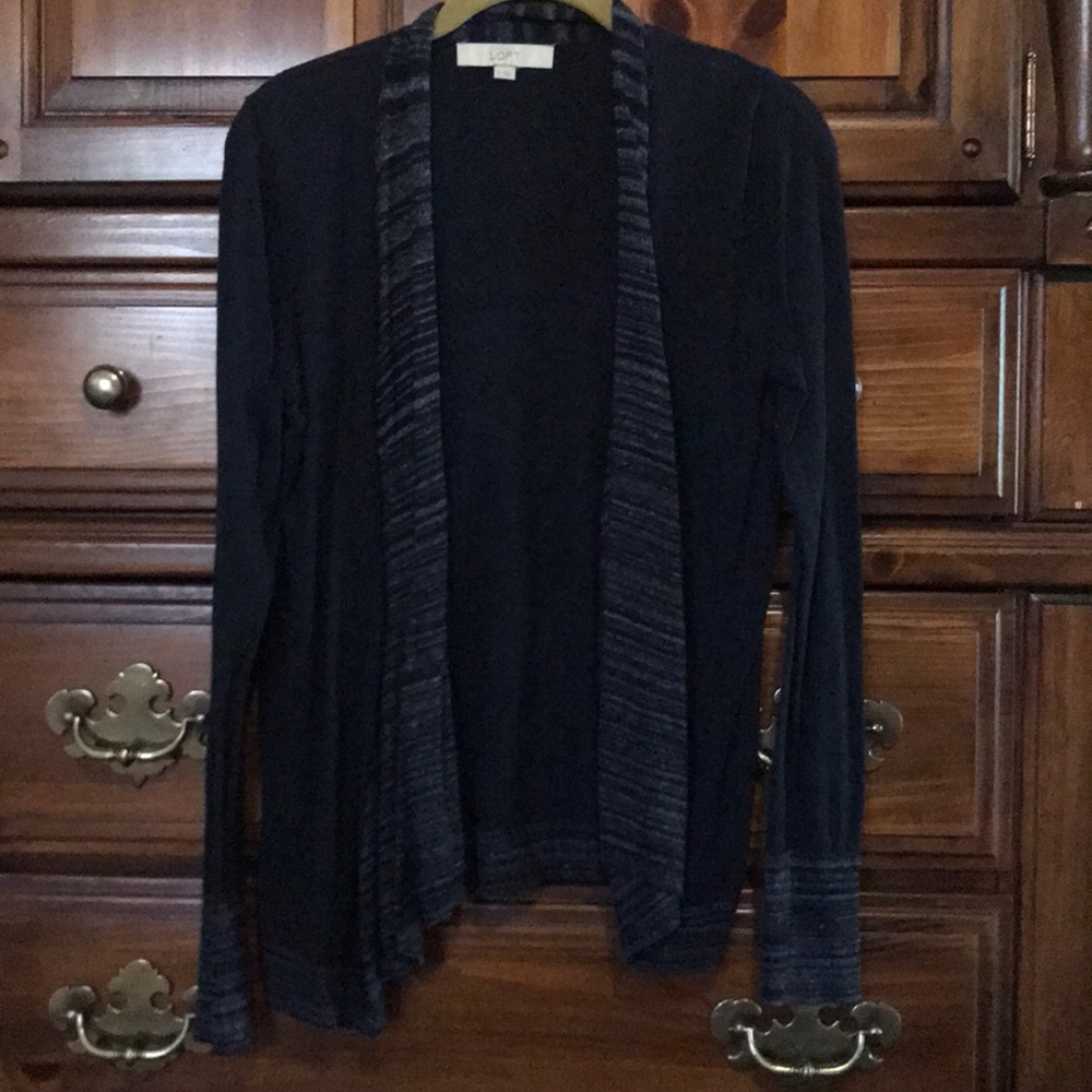 S LOFT Navy blue cardigan